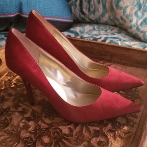 Red Velvet Heels Size 8